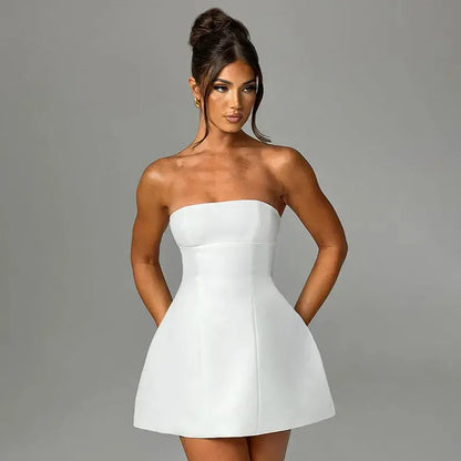Fitted bodycon evening mini dress for women | Asha -1