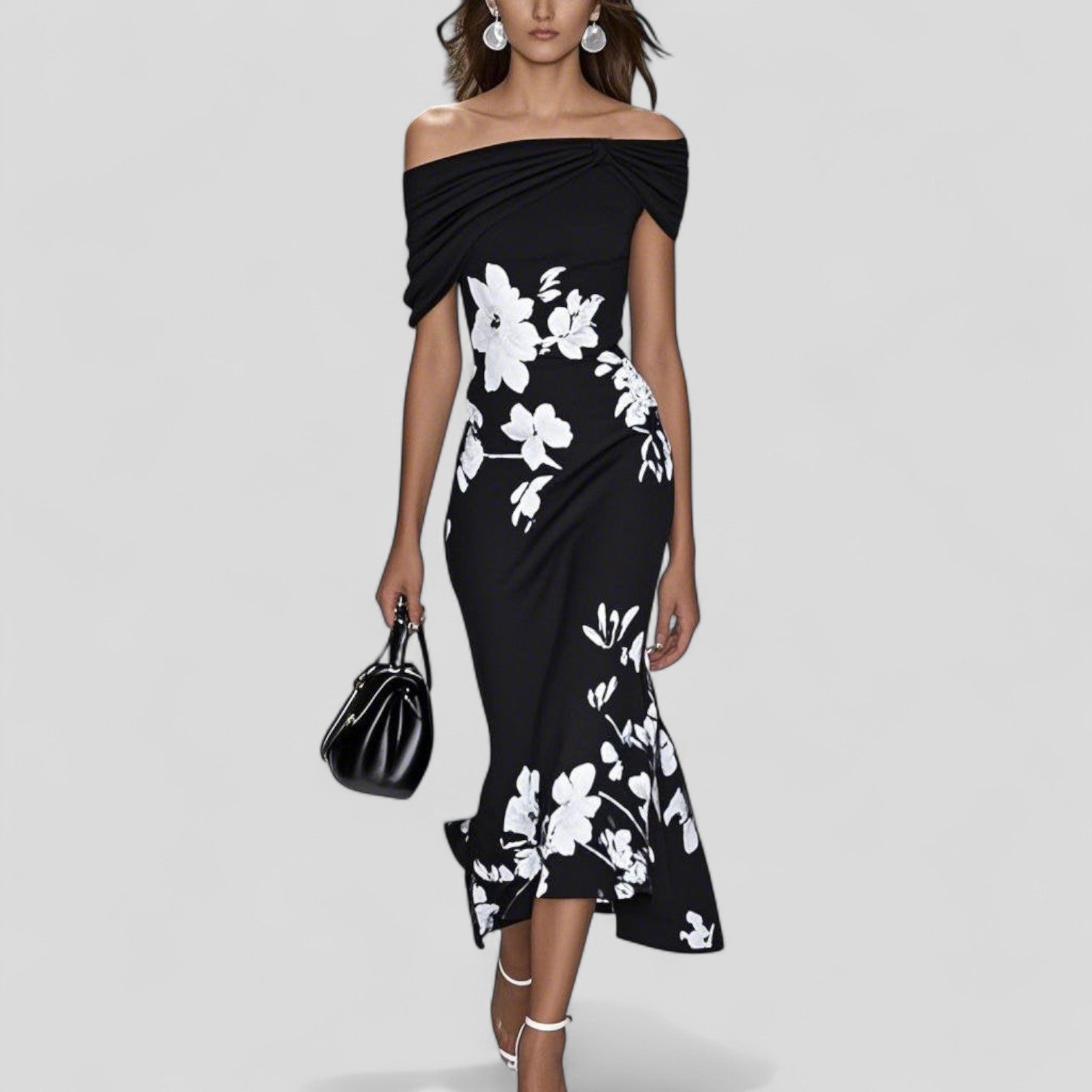 Elegant tailored midi dress for women | Isabrunel -3