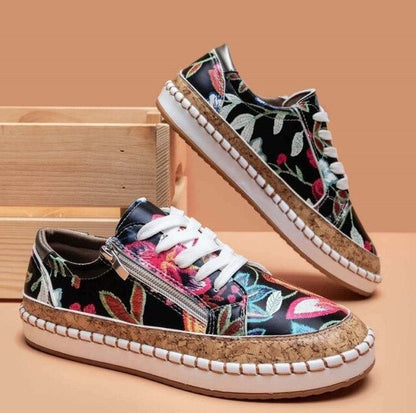 Boosted Floral zipper sneakers for women | Oluchi