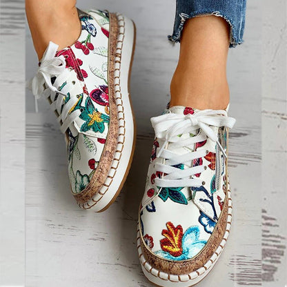 Boosted Floral zipper sneakers for women | Oluchi
