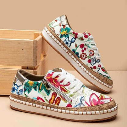 Boosted Floral zipper sneakers for women | Oluchi