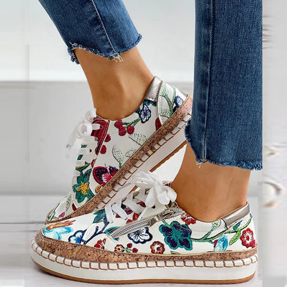 Boosted Floral zipper sneakers for women | Oluchi