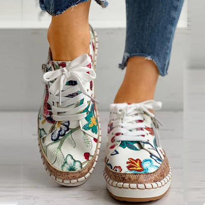 Boosted Floral zipper sneakers for women | Oluchi