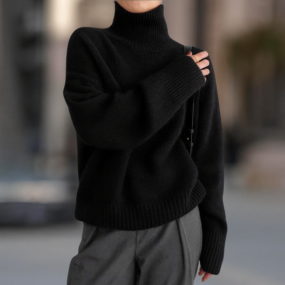 Cosy turtleneck cashmere-blend jumper for women | Vail -2