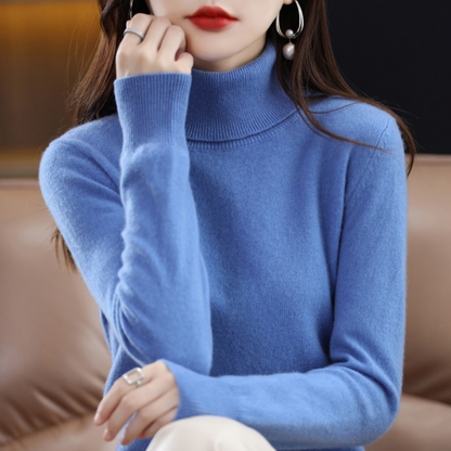 Soft cashmere turtleneck jumper for women | Elena -2