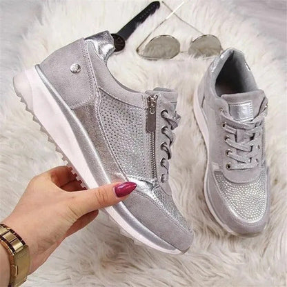 Pulsed Zip-up comfort sneakers for women | Gavriel