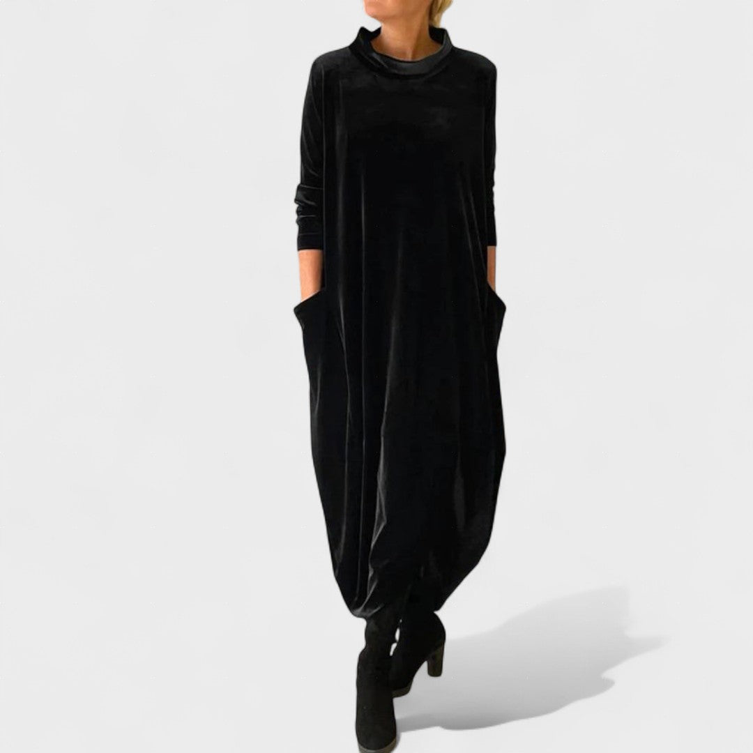 Elegant timeless midi dress for women | Marisandra -5