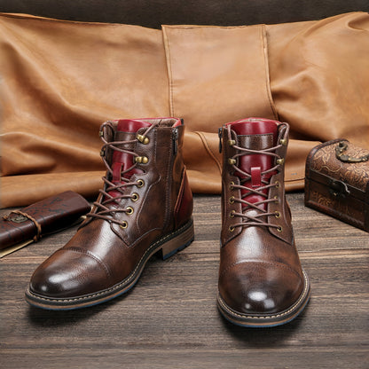Classic heritage leather brogue boots for men | Maxwell -2