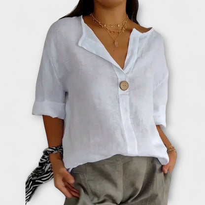 Stylish V-neck everyday blouse for women | Nicole -6