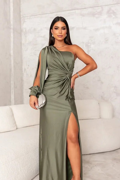 Elegant wrap-style midi dress for women | Kyara -14