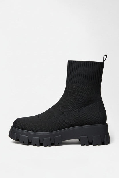 Platform ankle boots with round toe for women -9