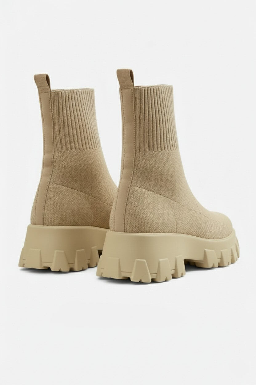 Platform ankle boots with round toe for women -15