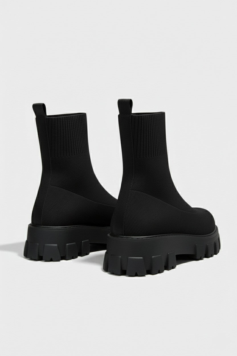 Explorer Thick-soled ankle boots with round-toe silhouette for women | Caurelle
