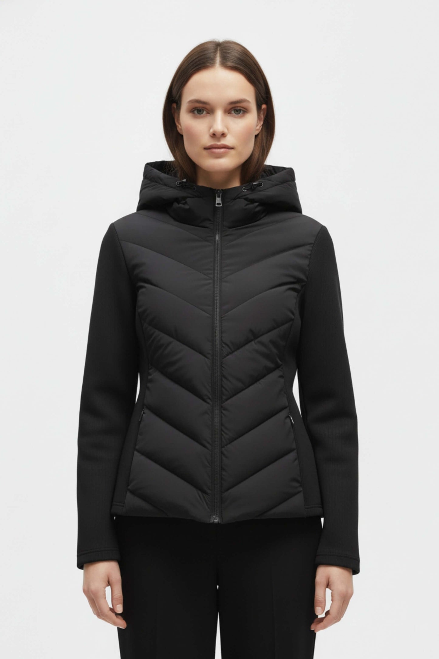 Classic hooded puffer jacket for women | Selene -1