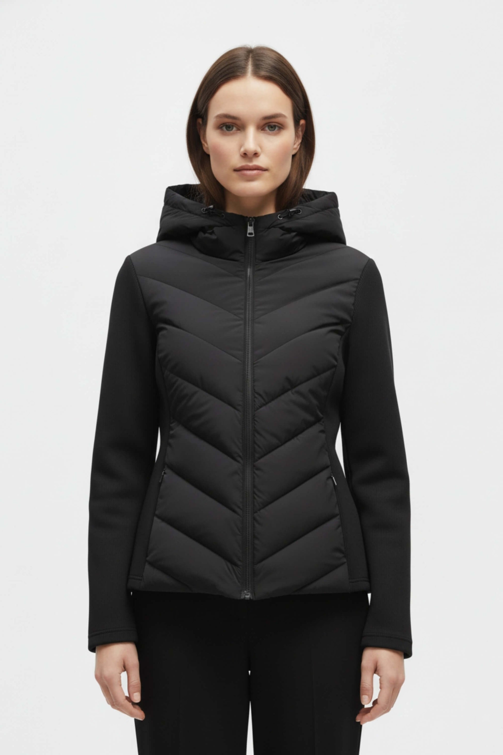 Classic hooded puffer jacket for women | Selene -1