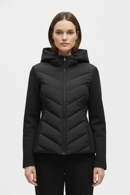 Classic hooded puffer jacket for women | Selene -1