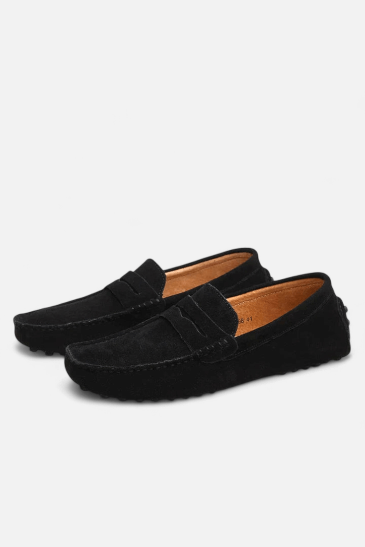 Classic slip-on suede loafers for men -4