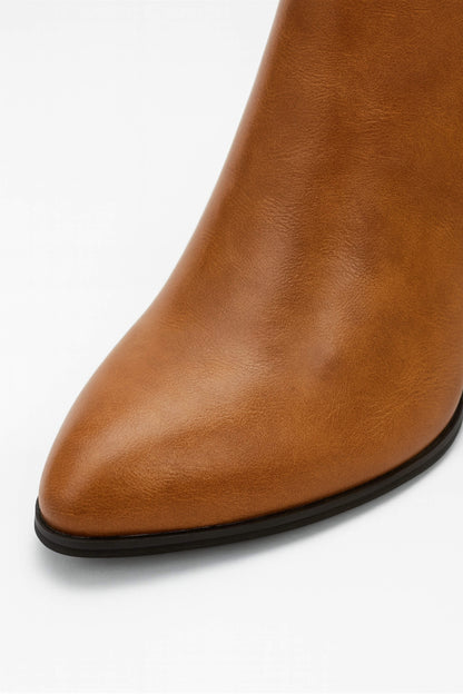 Block heel ankle boots with heritage sole for women -8