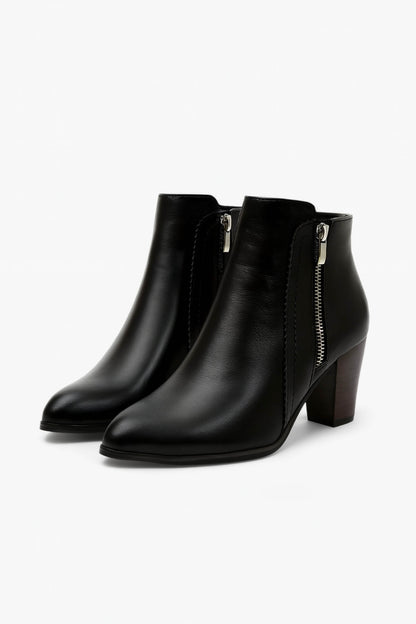 Voyager Ankle boots with chunky mid-heel for women | Caurelle