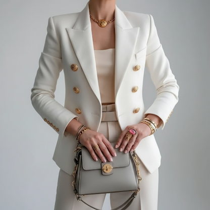 Finished Double-breasted tailored blazer for women | Zara