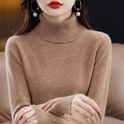 Soft cashmere turtleneck jumper for women | Elena -12