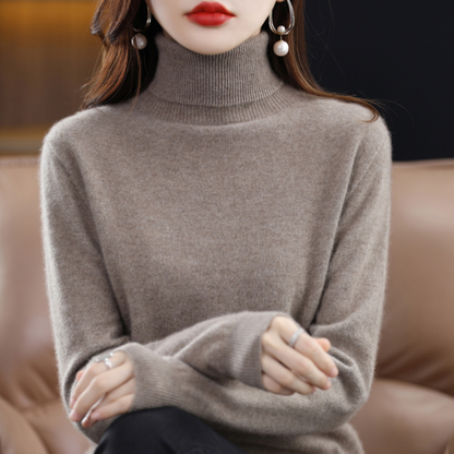 Soft cashmere turtleneck jumper for women | Elena -13