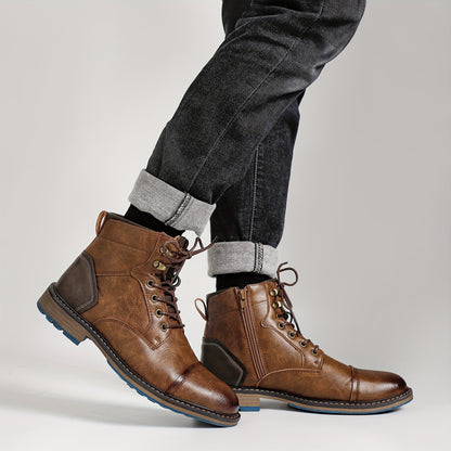 Classic heritage leather brogue boots for men | Maxwell -6