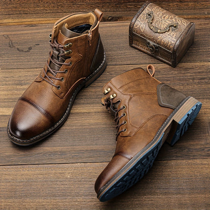 Pioneer Heritage brogue boots with classic detailing for men | Maxwell