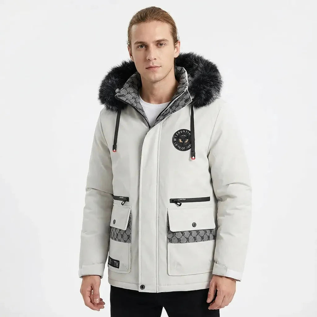 Warm classic quilted puffer jacket for men -1