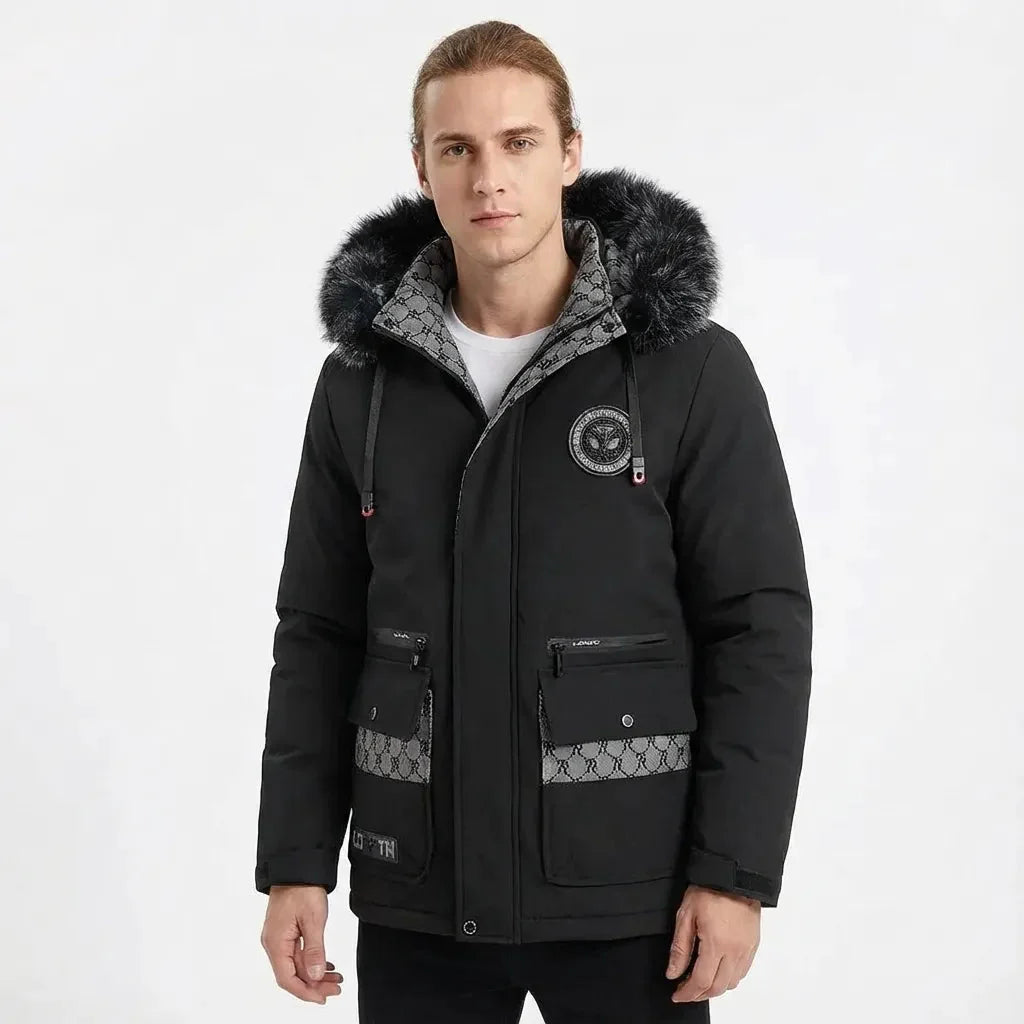 Warm classic quilted puffer jacket for men -5