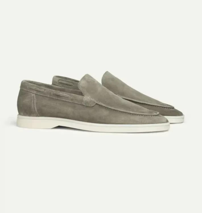Smart suede slip-on yacht loafers for men -8