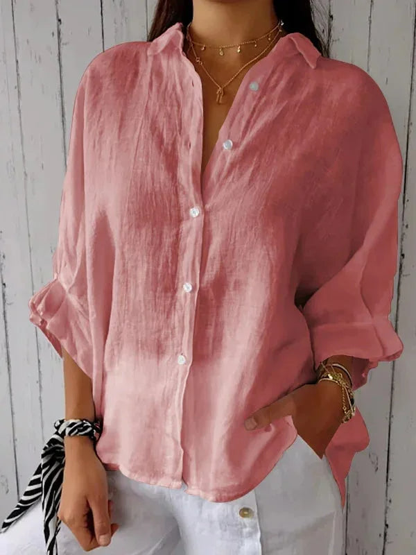 Sleeveless Stylish button-up shirt with refined silhouette for women | Luna