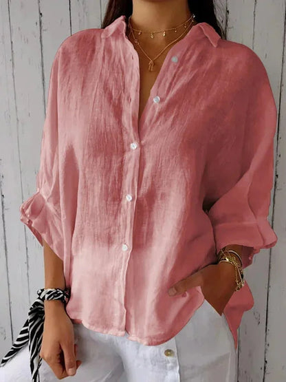 Sleeveless Stylish button-up shirt with refined silhouette for women | Luna