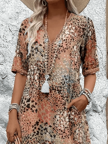 Flowing relaxed silhouette everyday summer dress for women | Skyler -2