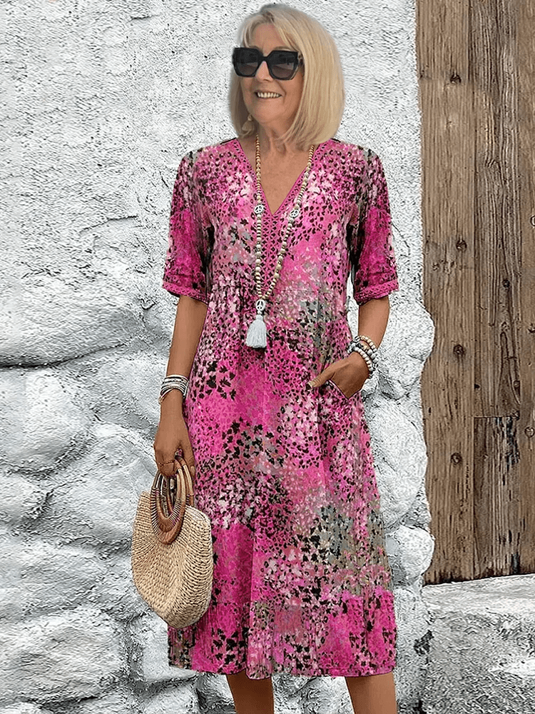 Flowing relaxed silhouette everyday summer dress for women | Skyler -6