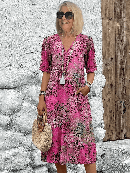 Flowing relaxed silhouette everyday summer dress for women | Skyler -6