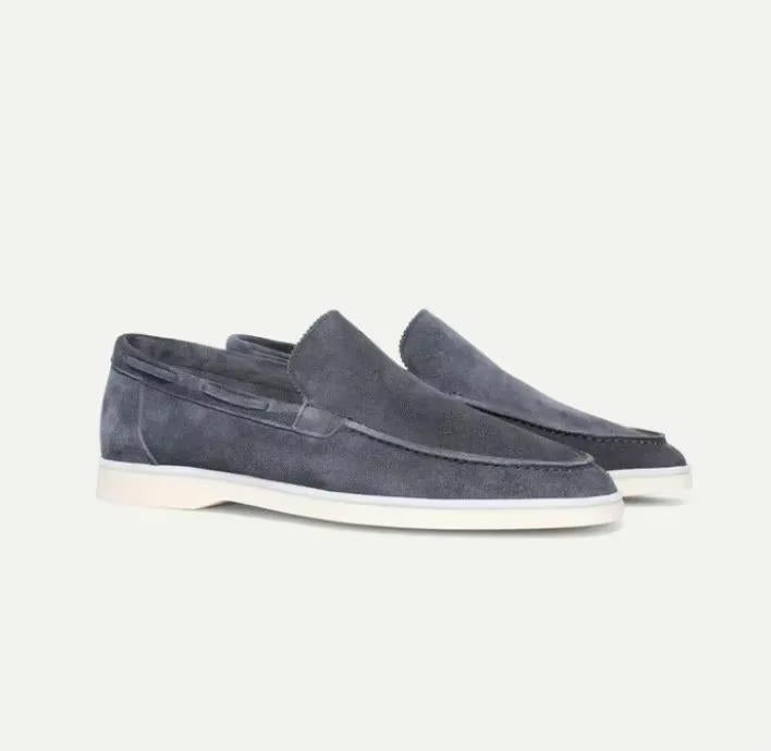Smart suede slip-on yacht loafers for men -5