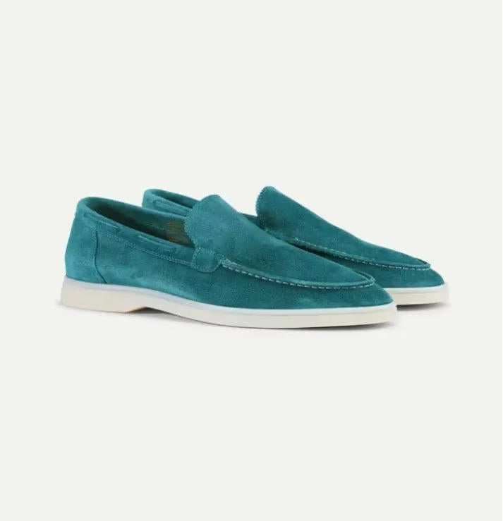 Smart suede slip-on yacht loafers for men -7