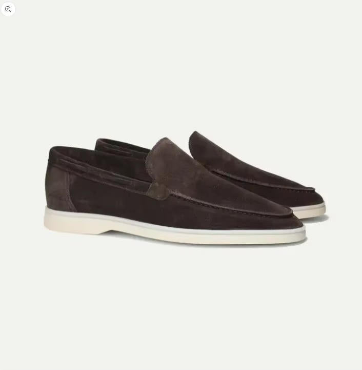 Smart suede slip-on yacht loafers for men -9