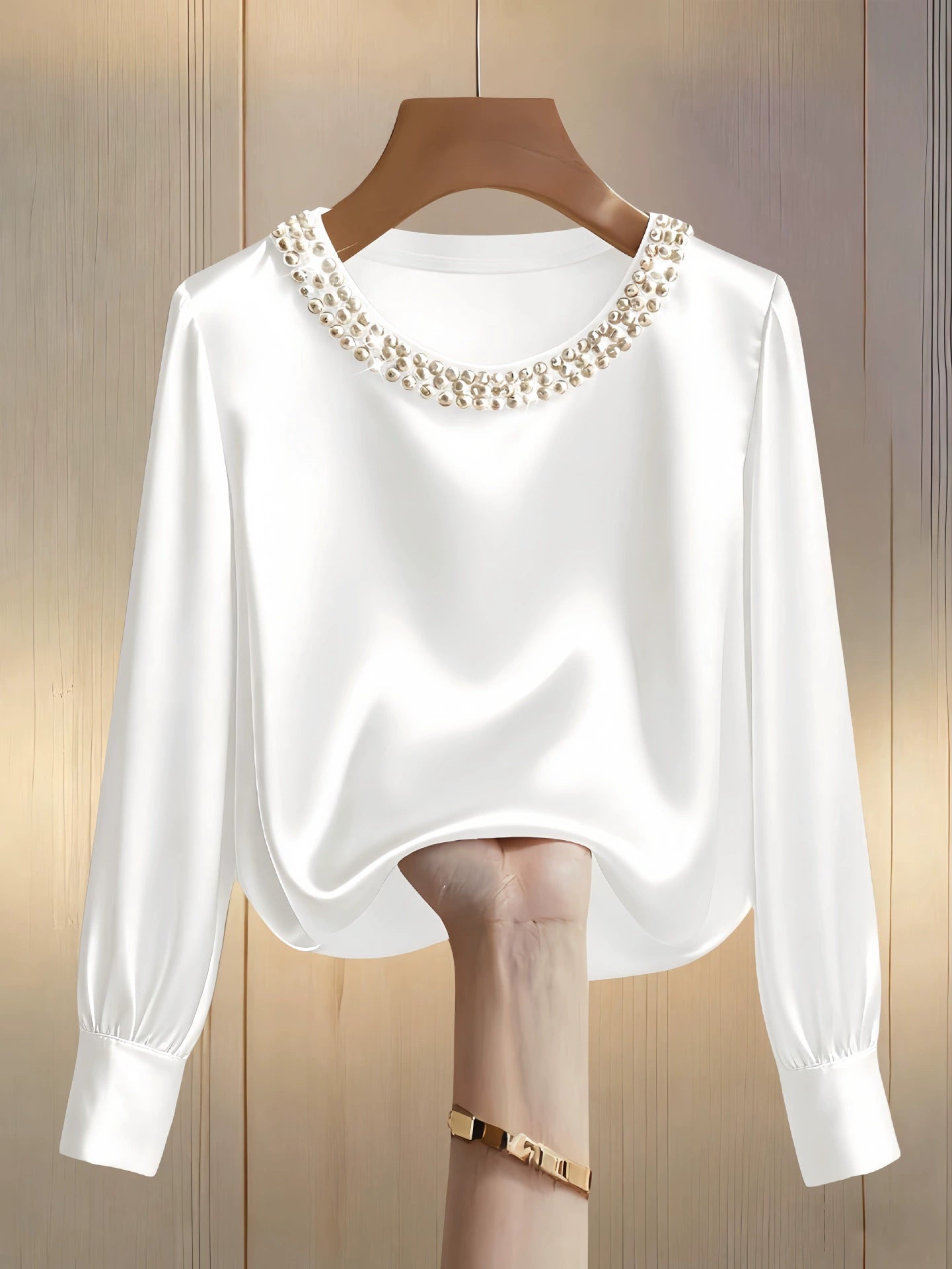 Elegant round-neck everyday top for women | Perlisse -2