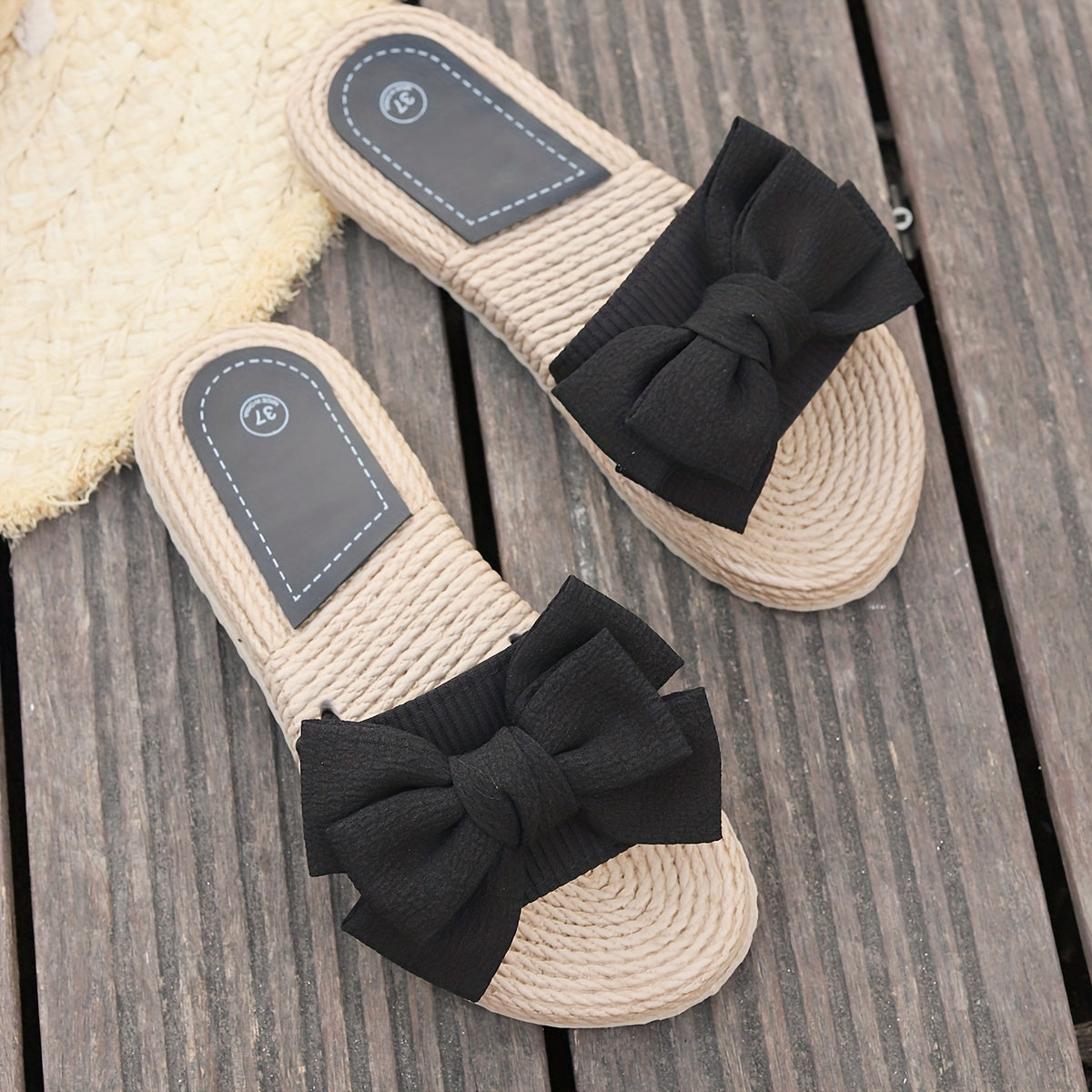 Feminine bow detail flat summer sandals for women | Revie -6