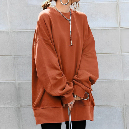 Cosy oversized pullover sweatshirt for women -4