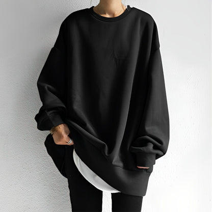 Cosy oversized pullover sweatshirt for women -2