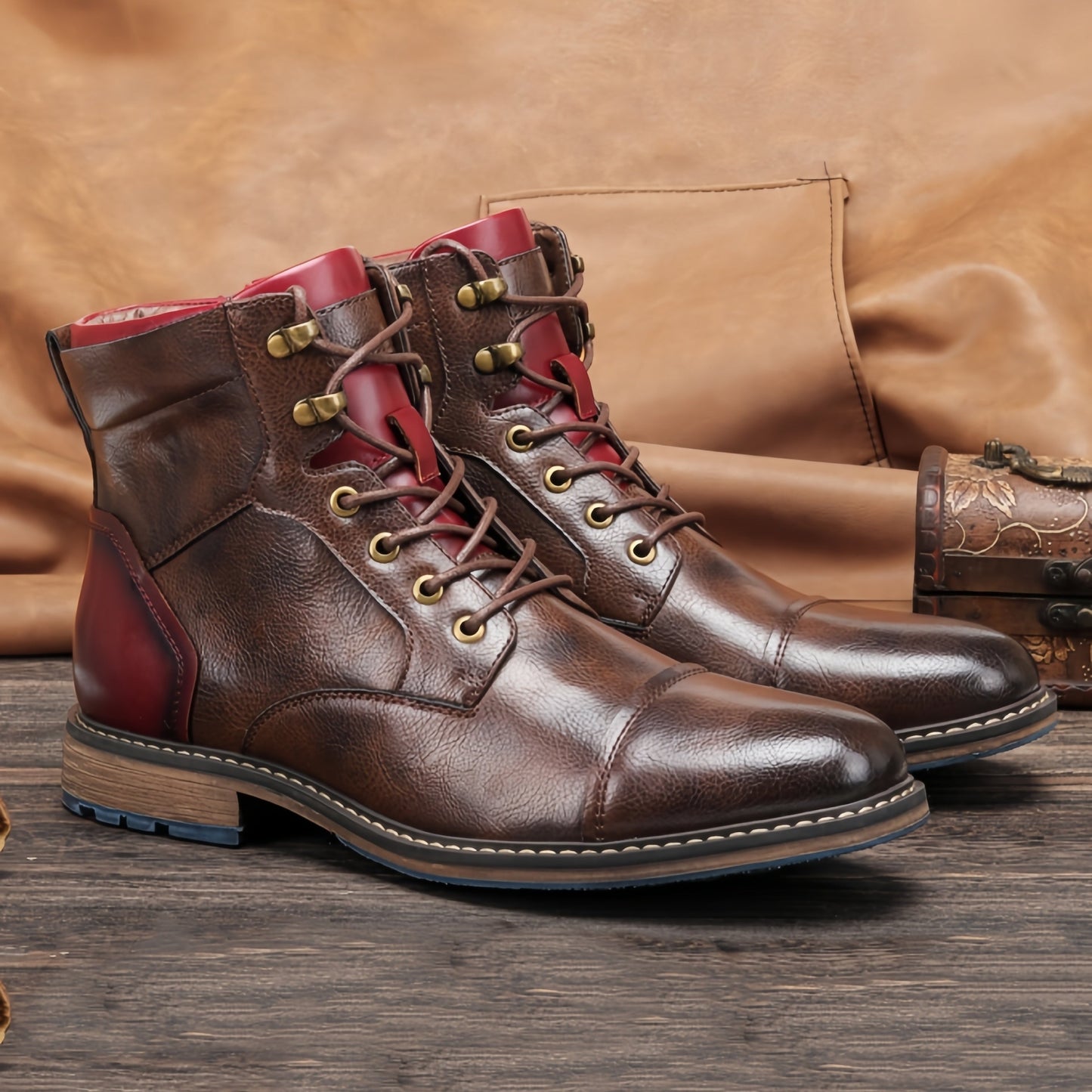 Pioneer Heritage brogue boots with classic detailing for men | Maxwell