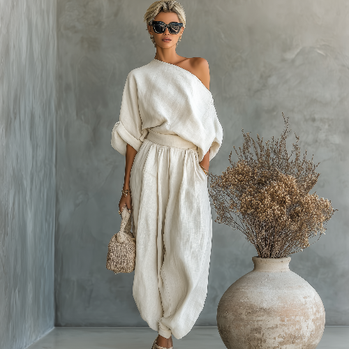 Relaxed boho wide-leg jumpsuit for women | Jova -1