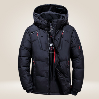 Warm thick fleece-lined winter parka for men | Nordfall -5