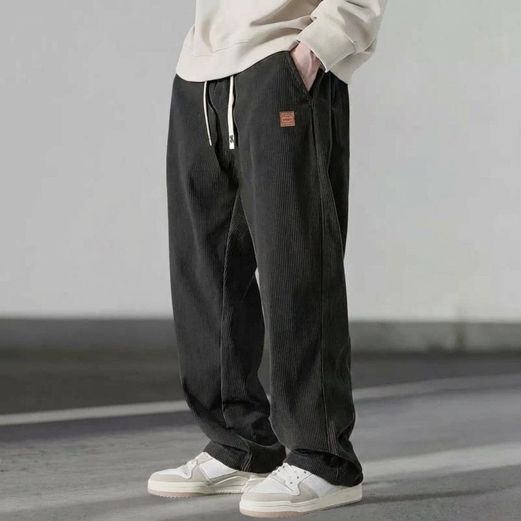 Relaxed corduroy casual jogger trousers for men | Melle -2