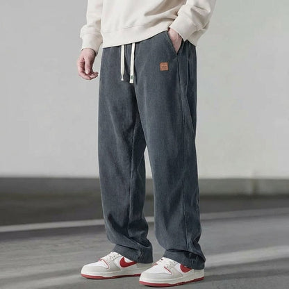 Relaxed corduroy casual jogger trousers for men | Melle -3
