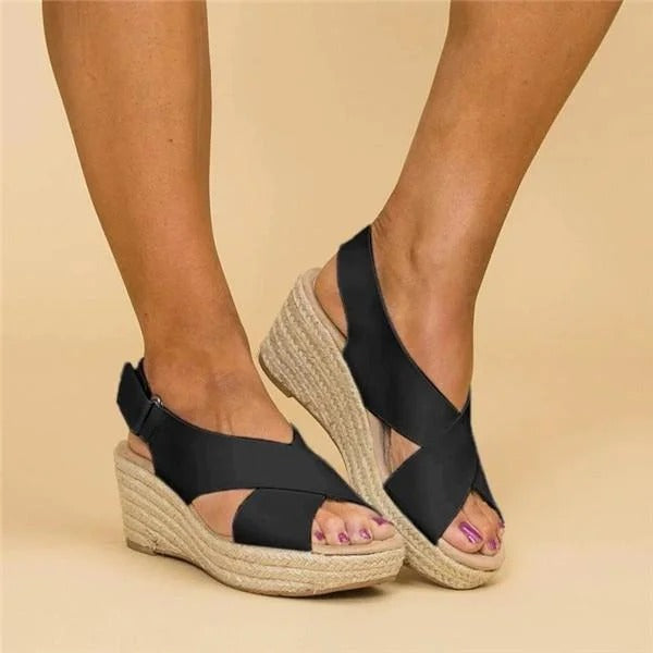 Comfortable orthopedic wedge espadrille sandals for women -6