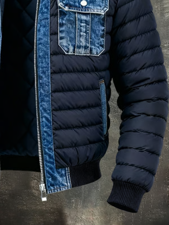 Hybrid denim quilted jacket for men | Jeremy -5
